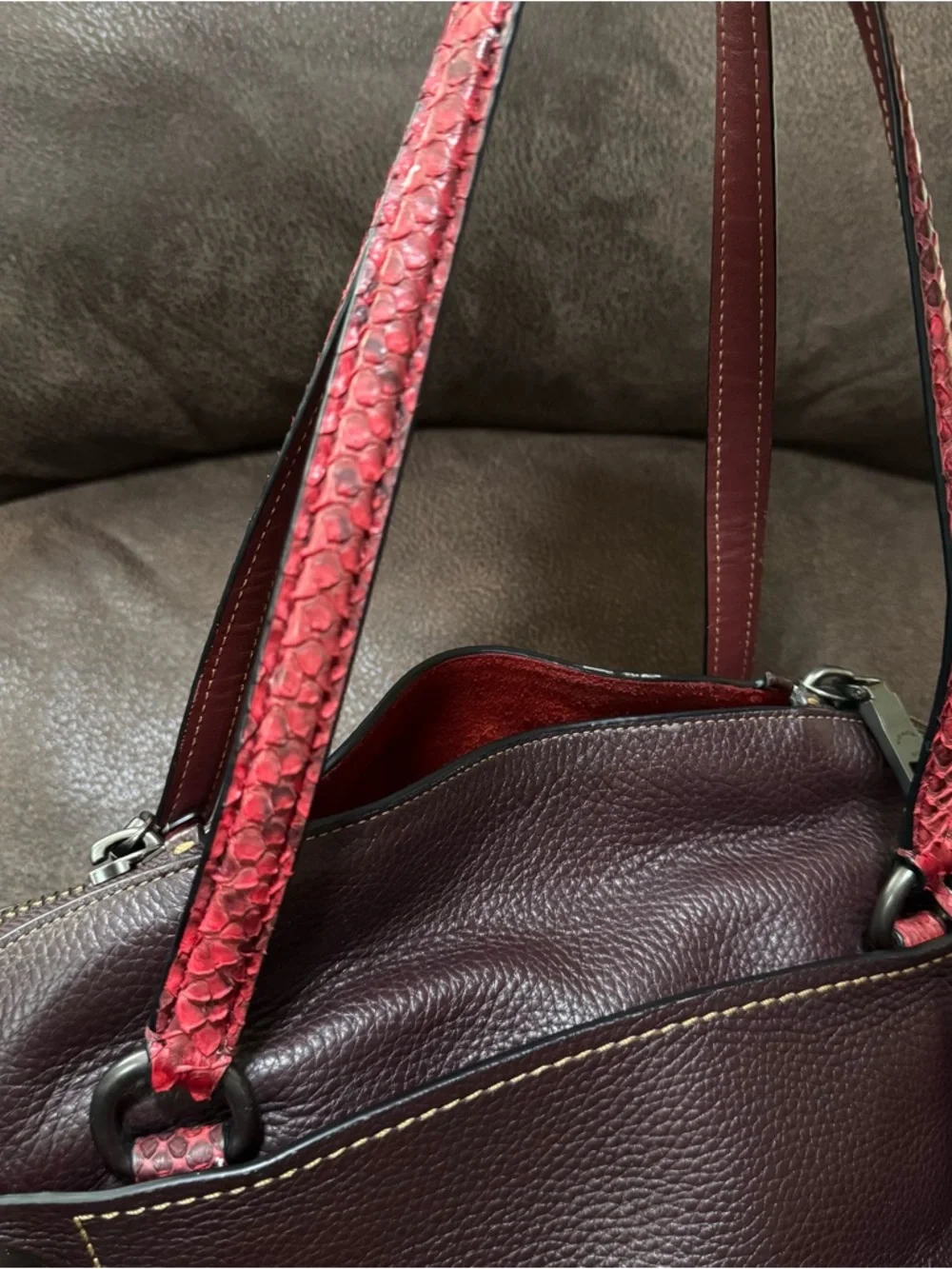 Vintage Coach 1941 outlaw satchel with snakeskin limited edition